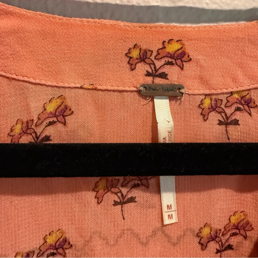 Free People Smiling Sun Embroidered Midi Dress Size Medium - Picture 5 of 8